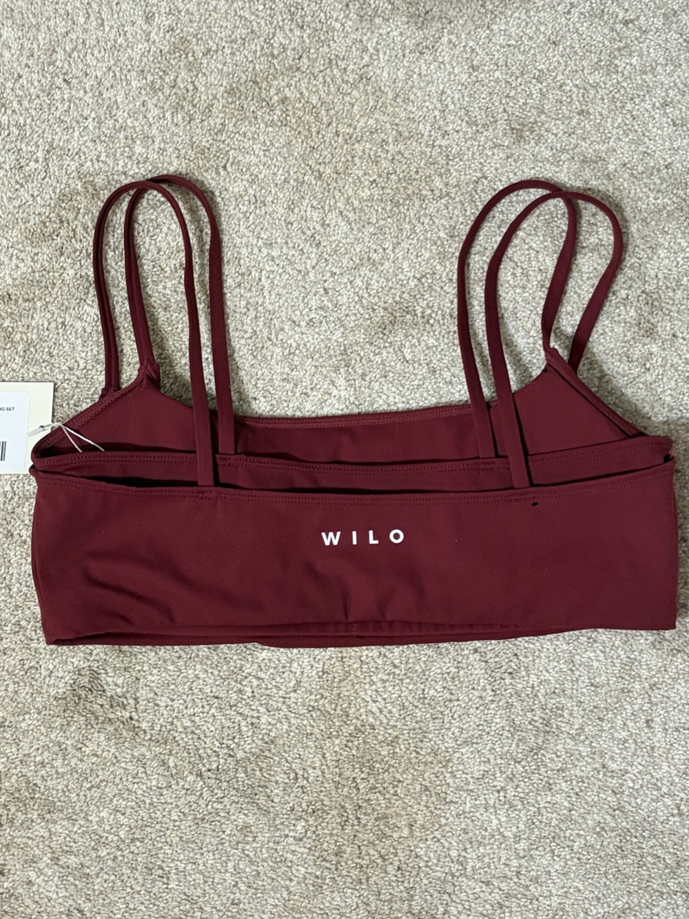 WILO The Label in Burgundy High-Rise Active Leggings & Sports Bra Set - Picture 3 of 10